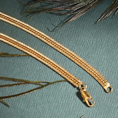 Guarantee Ornament House Golden Chain Artificial Jewellery Gold Neck Chain Daily Wear Chain For Women Gold-plated Plated Brass Chain