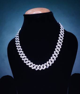 FashionLobby iced chain mc stan Silver Plated Stainless Steel Chain