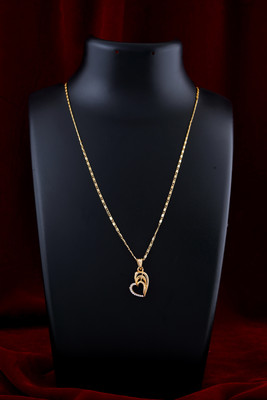 TheTrend Diamond Gold-plated Plated Brass Chain Set