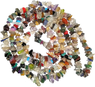 REIKI CRYSTAL PRODUCTS Natural Multi Crystal Chip Beads Mala/Necklace 812 mm Approx For Unisex Beads Crystal Chain
