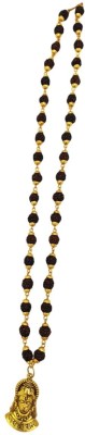 Nirvana Mukhi Hanuman Ji With rudraksha mala Necklace Special price Beads Gold-plated Plated Brass, Wood Necklace