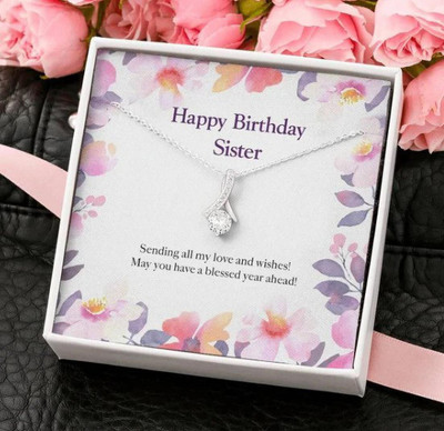 FABUNORA Birthday Gift For Sister - 925 Pendant with Purity Certificate Cubic Zirconia Sterling Silver Chain