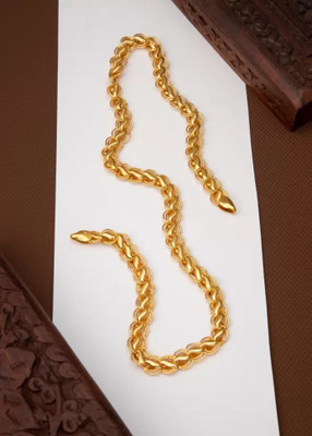 COCHAVI 1 gram High Quality Indian Polished “20” Inches Gold Chain for Men and boy Gold-plated Plated Copper Chain
