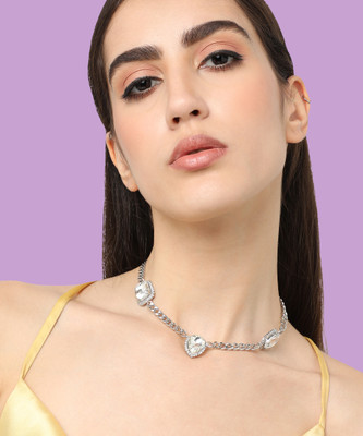 SOHI Silver Plated Alloy Necklace