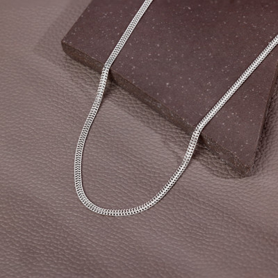 GIVA 925 Silver Classic Style Chain For Him Rhodium Plated Sterling Silver Chain