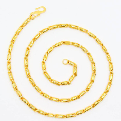 NOJRASHI 1 gram High Quality Indian Polished “20” Inches Gold Chain for Men and boy Gold-plated Plated Alloy Chain