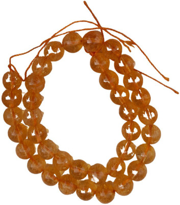 Maitri Export Citrine 10mm Line Crystal Crystal Necklace