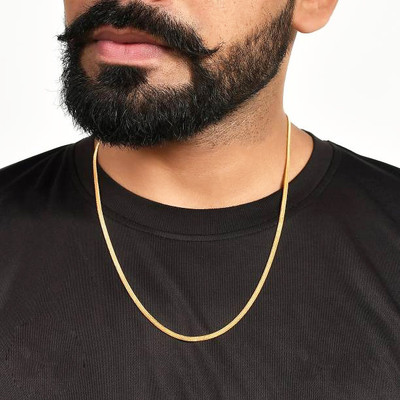 Gritty 1 Gram Gold plated Chain For Boys and Man Alloy, Stainless Steel Chain Gold-plated Plated Alloy Chain