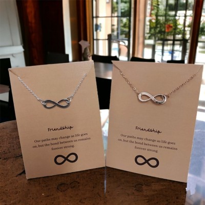 AVIRA ENTERPRISES Pack of 2 Gold and Silver plated Infinity (Frindship ) Charm Necklace Gold-plated Plated Alloy Layered