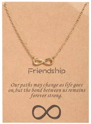 Vembley Charming Gold Plated Infinite/Infinity Pendant Necklace for Women and Girls Gold-plated Plated Alloy Necklace