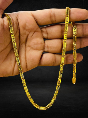 RKB SALES 1gm gold plated High Quality chain for men Gold-plated Plated Alloy Chain