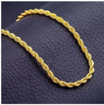 Atulenterprises Gold plated alloy chain 20 inches Gold-plated Plated Brass Chain