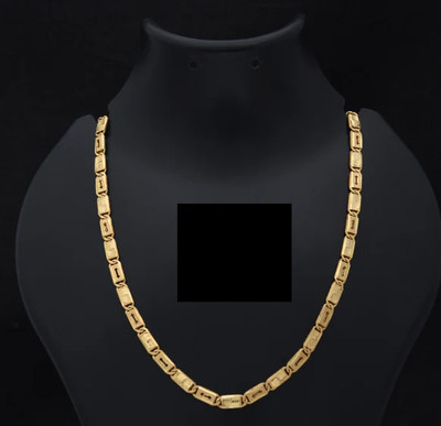 GAFUT 1 gram High Quality Indian Polished “20” Inches Gold Chain for Men and boy Gold-plated Plated Alloy Chain