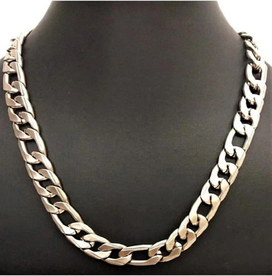 RIYAASHI silver plated exclusive chain for men women. Neck Chain Set for Men Women Girls Boys .stylish fancy party wear long necklace handmade golden necklace style chains for boys men boyfriend girlfriend girls latest design casual style daily use simple brass gold plated chain Gold-plated Plated B