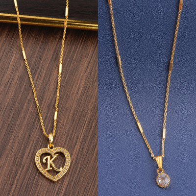 BOGHRA SALES Diamond Gold-plated Plated Alloy Chain Set