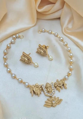 Rangrozo Jewellery Brass, Alloy Gold-plated Gold Jewellery Set(Pack of 1)