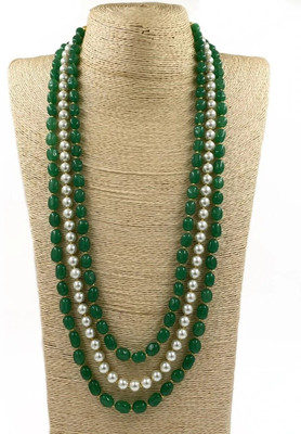 BFFstoreIn BffsroreIN Stone Choker Necklace chain Jade Gold-plated Plated Stone, Alloy Necklace