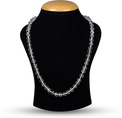 REIKI CRYSTAL PRODUCTS Natural Clear Quartz 8 mm 108 Faceted Round Beads Jaap Mala for Unisex Beads, Quartz Crystal Chain