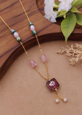 RAXOR Elegant Two-Tone Crystal Gold-plated Plated Alloy Necklace