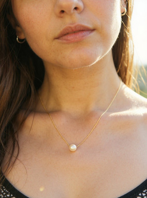 Zoeria Zoeria Box Pearl Chain Gold-plated Plated Brass Chain