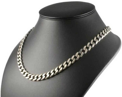 Jagsun Silver Chain for Men and Women Platinum Plated Silver Chain Silver Plated Stainless Steel Chain