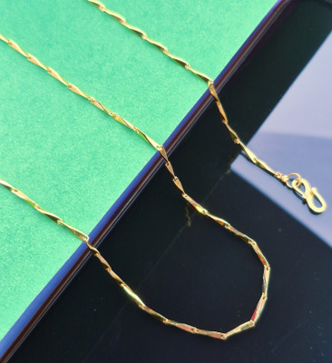 Divyanshi Collection Stylish One Gram Gold Plated Designer Chain Gold-plated Plated Brass Chain