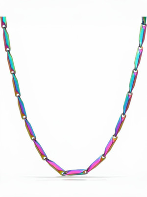 REVERSEA Mens Fashion Jewellery Valentine Stylish Fancy Party Wear Titanium Silver Plated Stainless Steel Chain