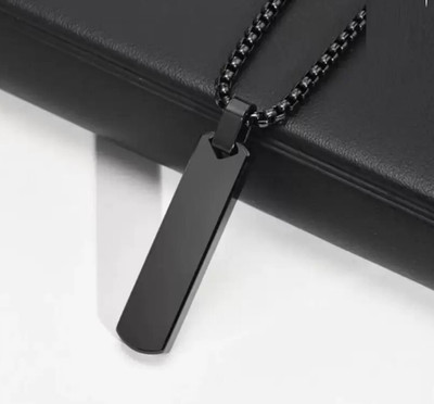 JRISSY GLOSSY SUPER TRENDY MEN / BOYS PENDENT Silver Plated Stainless Steel Chain