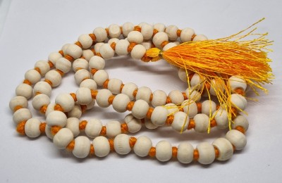 AKNaturals 108 Beads Pure Tulsi Jap Mala for Mantra Jaap with Goumukhi Jaap Bag Wood Necklace