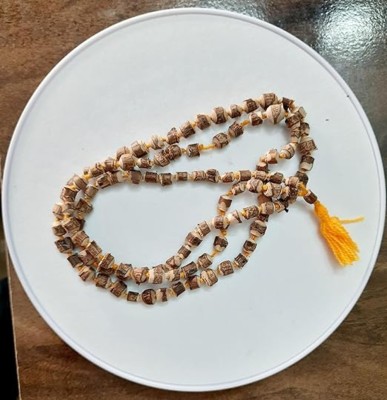 DivinityHealing Handcrafted Tulsi Mala for Meditation, Prayer, Mantra Chanting, and Holy Basil Crystal Necklace