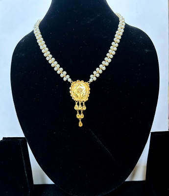 Soumi store pearl short necklace0034 Pearl Gold-plated Plated Copper Chain Set