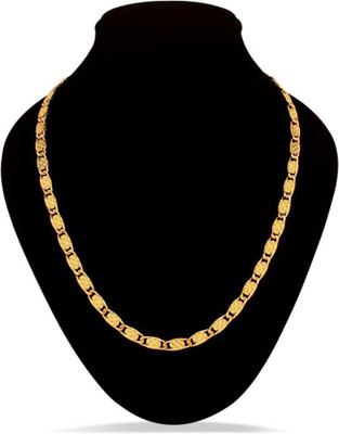 LETNIX Exclusive Golden Fisher Self Design Micro Polish Men & Women Gold-plated Plated Brass Chain Gold-plated Plated Brass Chain