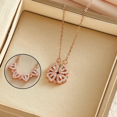 brado jewellery RoseGold Plated Necklace Chain for Women & Girls Diamond Gold-plated Plated Alloy Necklace