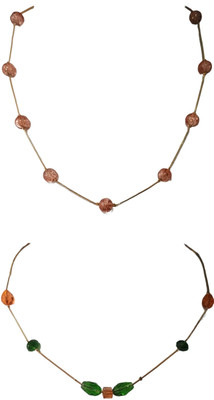 Maruti Creator Sparkling Beads Gold-plated Plated Stainless Steel Chain