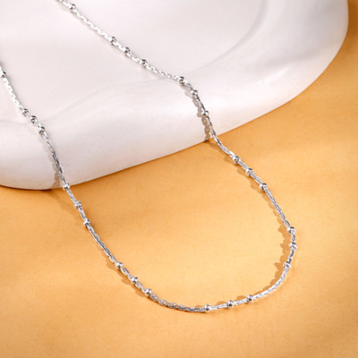 GIVA Rhodium Plated Sterling Silver Chain