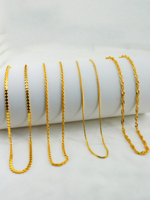 RAMIDOM Very Long Gold Plated chain Set Gold-plated Plated Alloy Chain Set