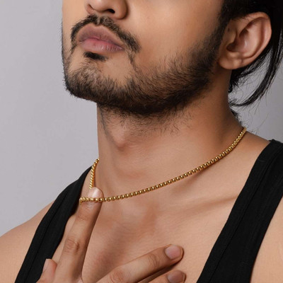 DAREBYGOLDENERA Anti Tarnish Plain Silk Design Gold-plated Plated Stainless Steel Chain