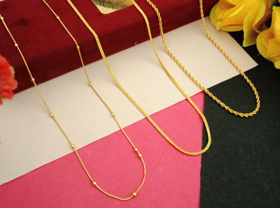 DiAj plz check size before purchase -very long size 36 inch Crystal Gold-plated Plated Brass Chain