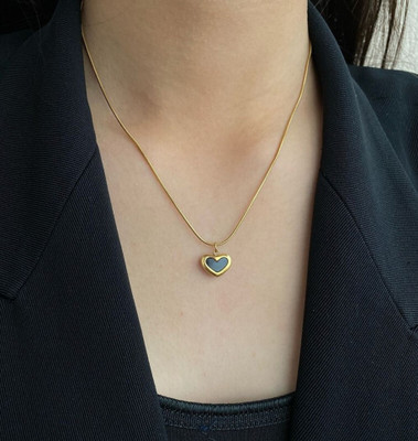 Gleve Gleve Anti Tarnish Stainless Steel Gold Necklace Crystal Gold-plated Plated Stainless Steel Necklace