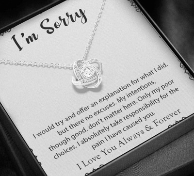FABUNORA Heart Touching Sorry Gift for Her - Pure Silver with Purity Certificate Cubic Zirconia Sterling Silver Chain