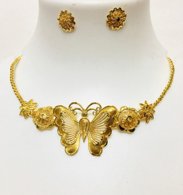 haima's new butterfly choker set 2 Gold-plated Plated Brass Choker