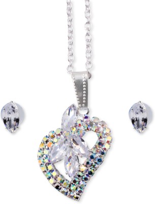 Crystaljewels Metal Necklace Set