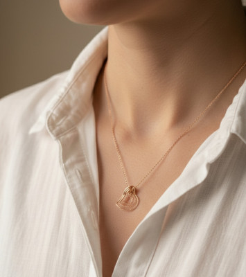 NARBADA Cubic Zirconia Gold-plated Plated Brass, Copper Chain Set