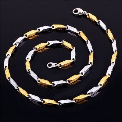 Aanya Jewels Elegant Gold silver plated Stainless Steel Chain for Men Gold-plated, Silver Plated Stainless Steel Chain