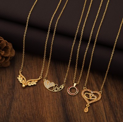 Seora Delicate Heart Gold-plated Plated Alloy Chain Set