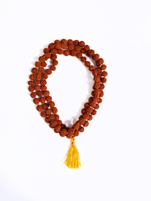 ImmunityRudra Rudraksha Mala 108+1 Beads (Size: 7-8mm)|For Japas, Mantra Chantings and Pooja Wood Chain