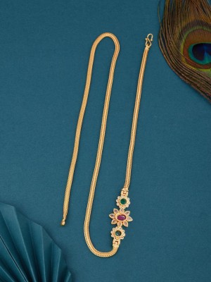 shreehari om Flower Design Gold-plated Plated Alloy Chain