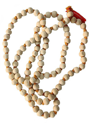 Basukiya Combo Pack of 108 Beads Tulsi Masala and Hare Rama Hare Krishna Gau Mukhi Beads Wood Chain