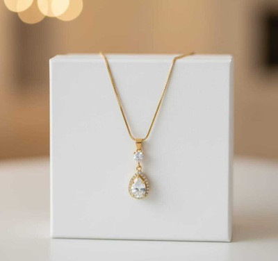 zawery 44 Zircon Gold-plated Plated Stainless Steel Chain Set
