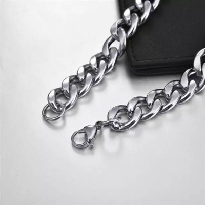 db enbloc Silver Chain For Boys Artificial Jewellery Necklace Chains For Men Boys Silver Plated Brass Chain Set